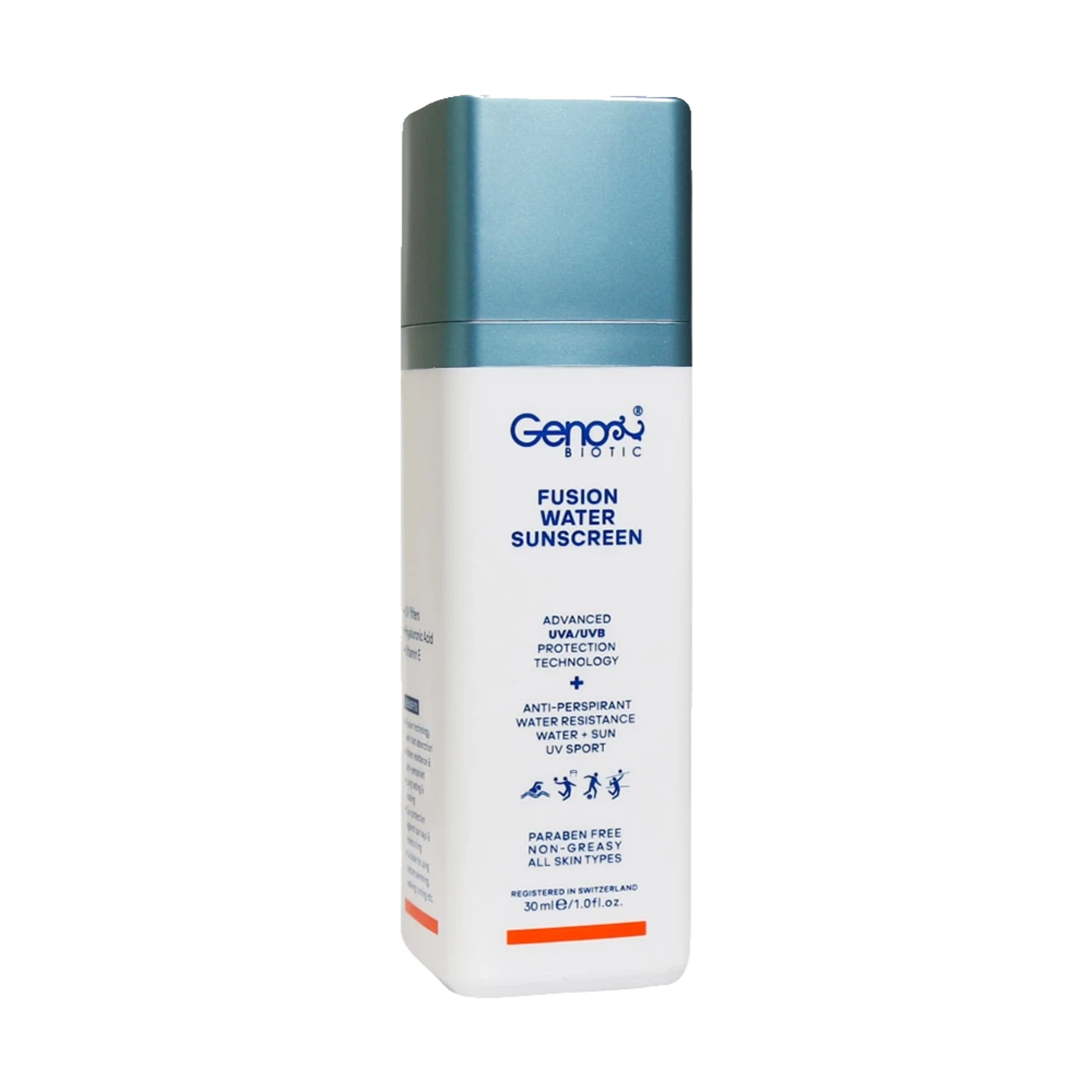 ضدآفتاب فیوژن واتر ژنو بایوتیک GENOBIOTIC FUSIC WATER SUNE SCREEN