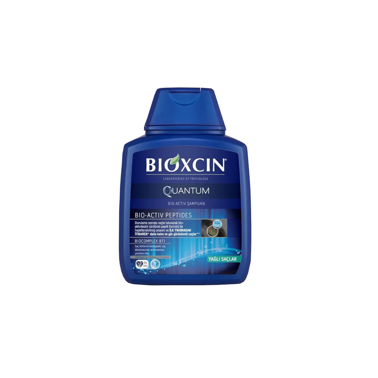 شامپو کوانتوم آبی موی چرب بیوکسین BIOXCIN